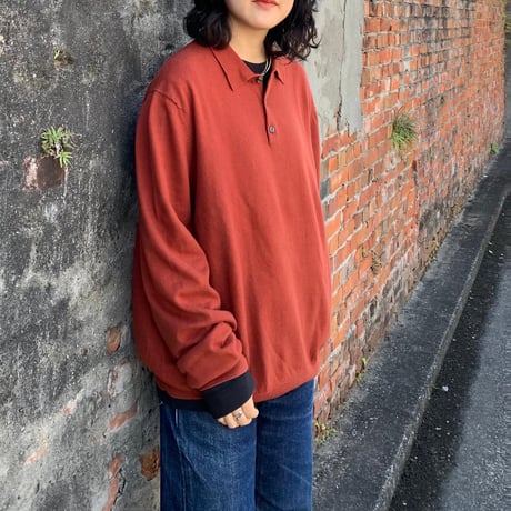 Eddie Bauer襟付きヘンリーニット