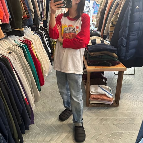 RED HOTラグラン七部袖Tシャツ