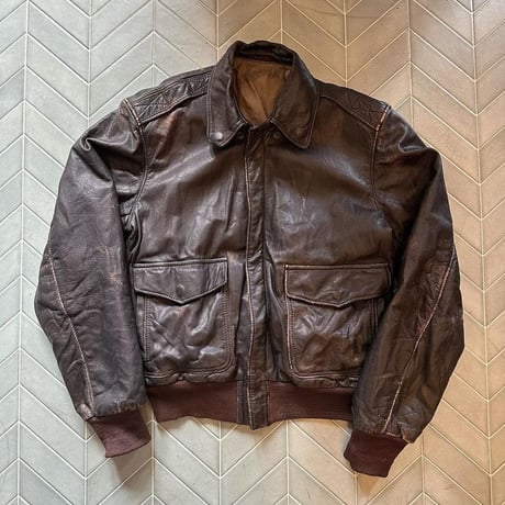〜70年代USA製ダークブラウンレザージャケット