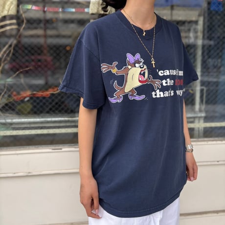 タズマニアンデビル　ラメプリントTシャツ