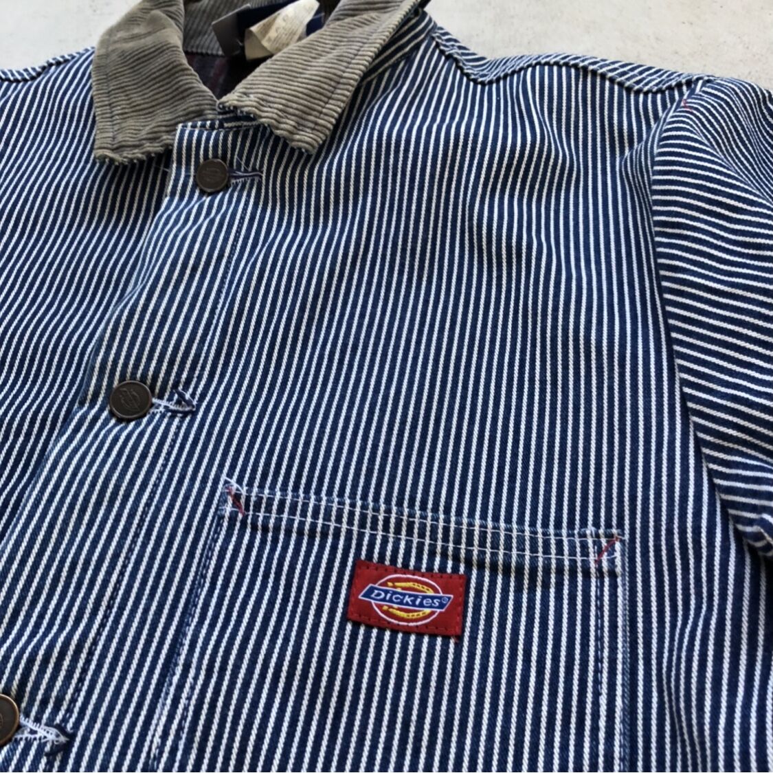 RADIALL ブランケット　カバーオール　ヒッコリー　L クーポン対象]【HOSUTON / ヒューストン】INDIGO HICKORY COVERALL