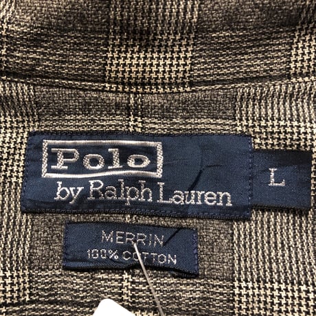 Ralph Lauren チェックシャツ 〝MERRIN〟L ポニーマーク無し