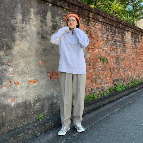 CHAPSハーフジップニット