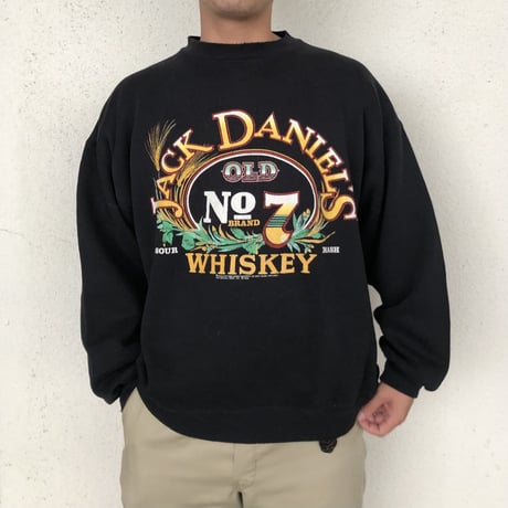〜90's JACK DANIELS プリントスウェットXL