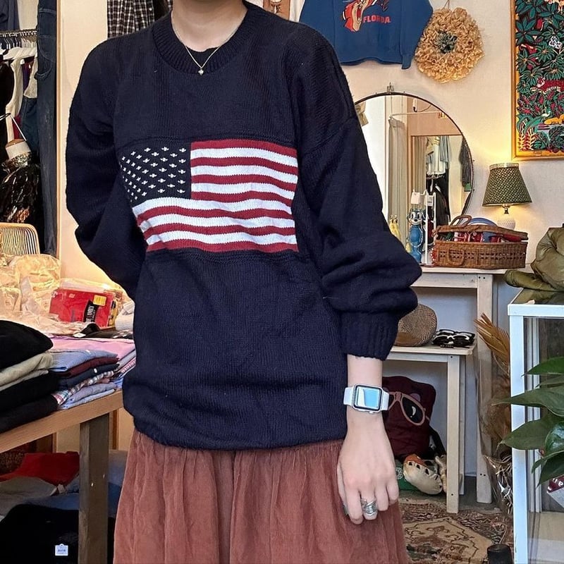 【超希少◎】polo jeans company　ビーニー　星条旗　y2k　美品 90年代USA製NEW ERA星条旗ニット | CUSTOM FEVER