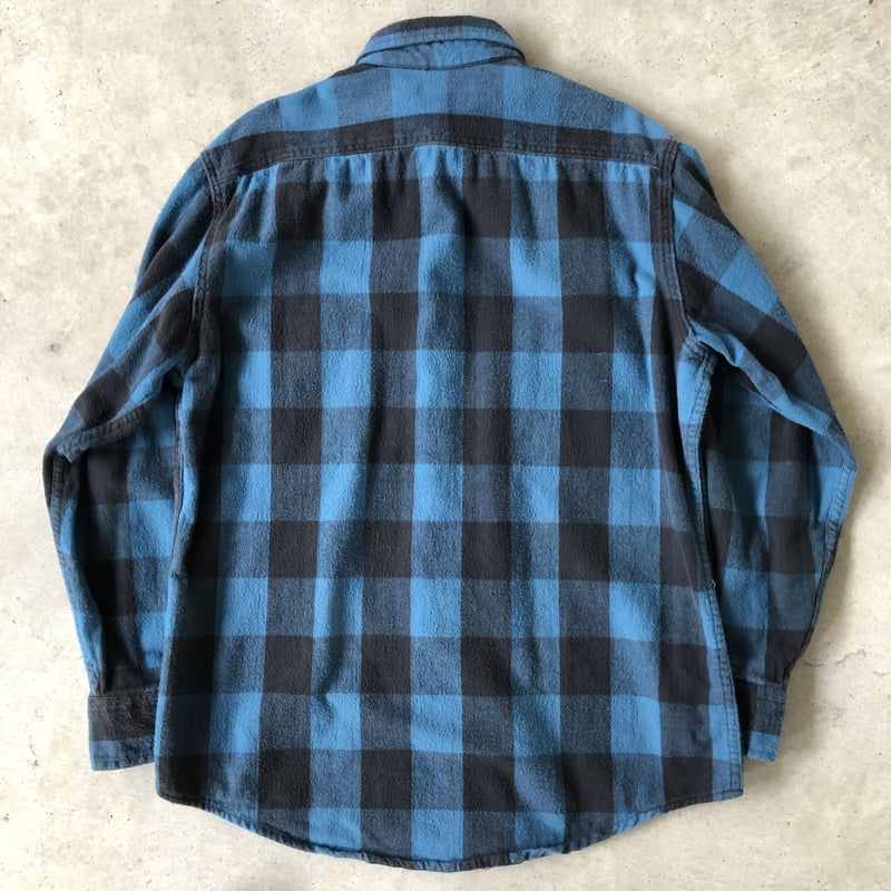 ヘビーネル ST JOHN'S BAY 青×黒ブロックチェック | CUSTOM FEVER