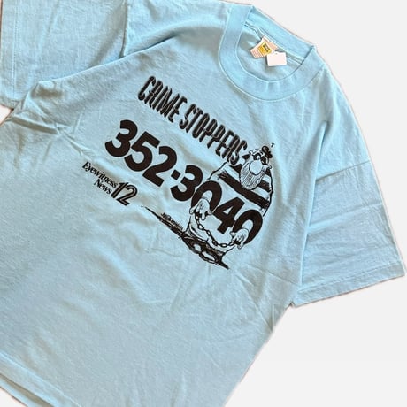 80's CRIME STOPPERSプリントTシャツ XL