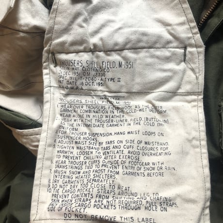 50's M51 FIELD PANTS M-R