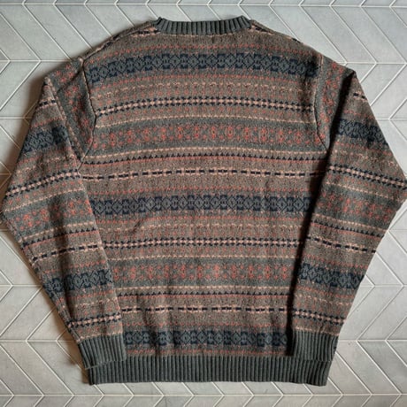L.L.Bean フェアアイル柄 コットンニット