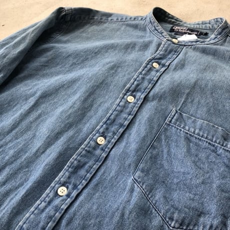 RALPH LAUREN デニムバンドカラーシャツ L