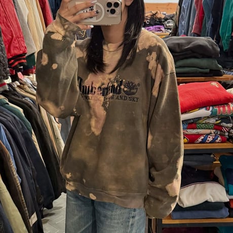 90s Timberland ブリーチ加工スウェット