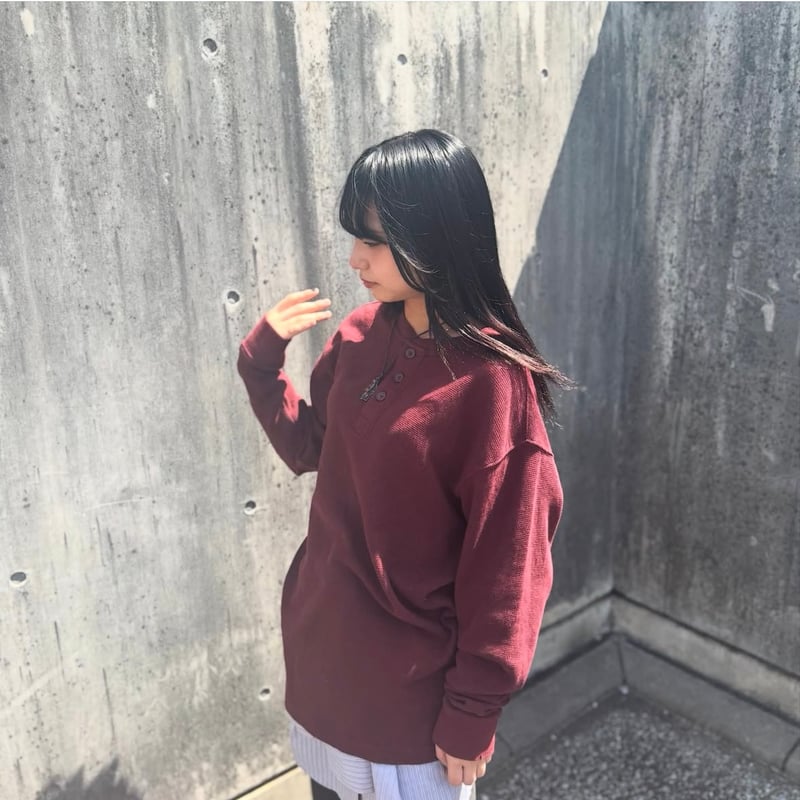 RED HEAD ヘンリーネックサーマルロンT | CUSTOM FEVER