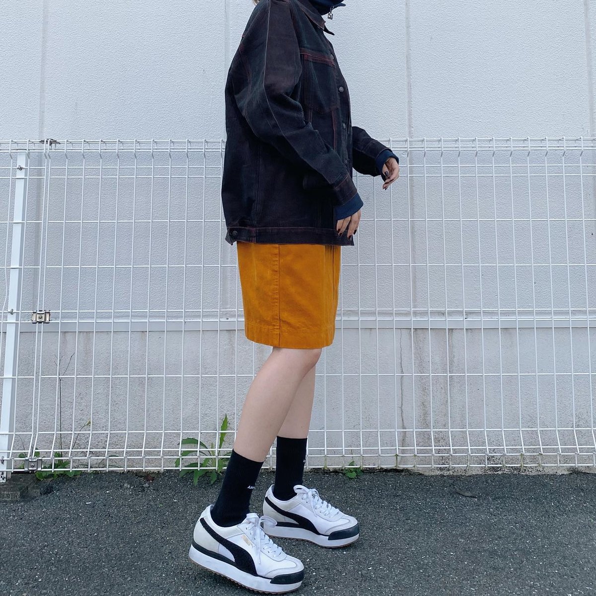 赤黒デニムジャケット | CUSTOM FEVER