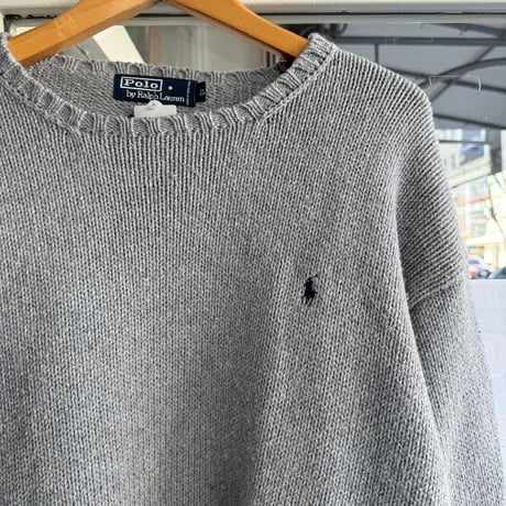 POLO コットンニットセーター  XL