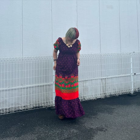 花柄ロングワンピース