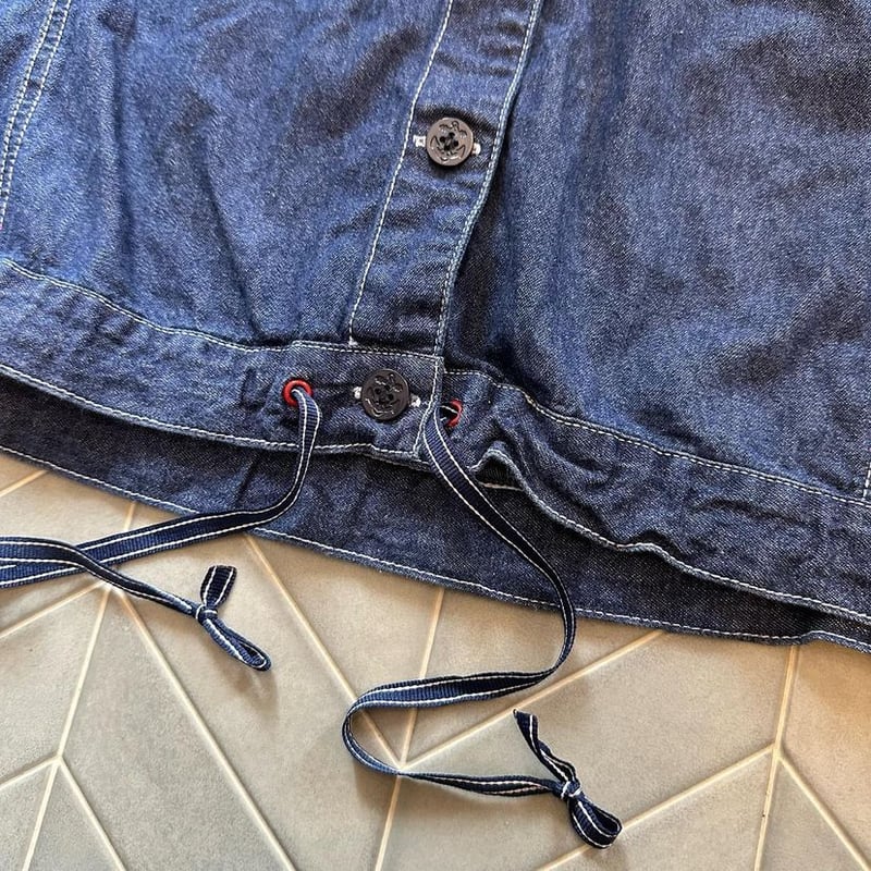 フォルテフォルテsinging bloom プリントデニムシャツ セーラーカラーデニムシャツ | CUSTOM FEVER