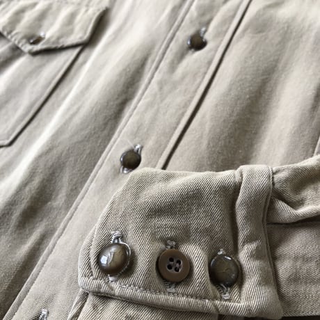 50's〜GAME AND LAKEビンテージ マチ付きギャバジンシャツ