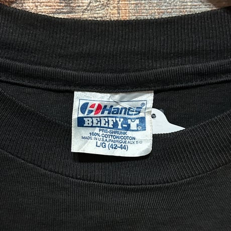 USA製 Hanes  光沢プリントTシャツ