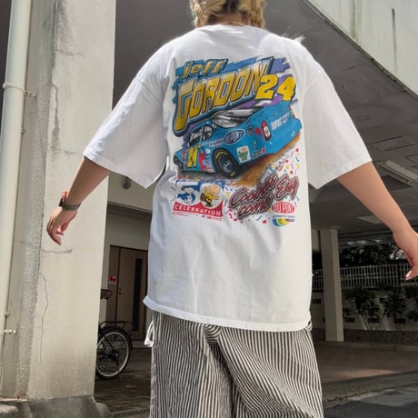 90s スヌーピー × NASCAR レーシングTシャツ