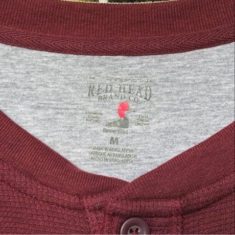 RED HEAD ヘンリーネックサーマルロンT