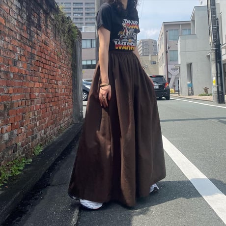 ギャザーマキシ丈スカート