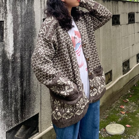 USA製L.L.Beanノルディックカーディガン