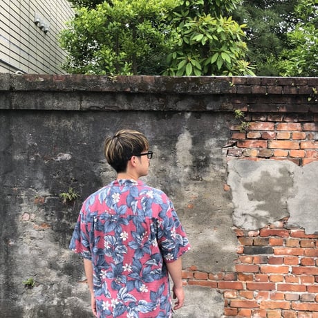 CHAPS総柄半袖シャツ  L
