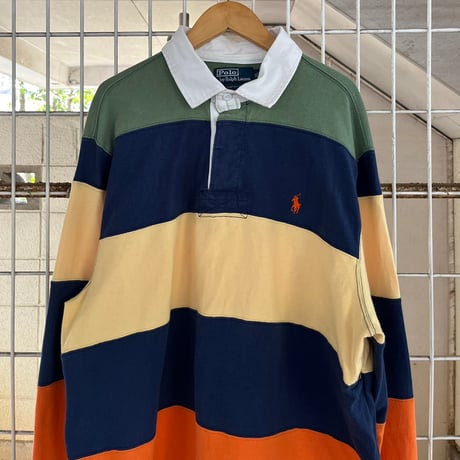 Polo ボーダーラガーシャツ