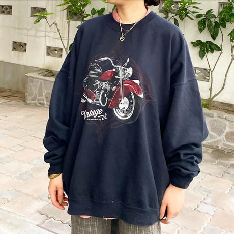 バイクプリントスウェット