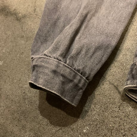 丸襟薄手デニムジャケット