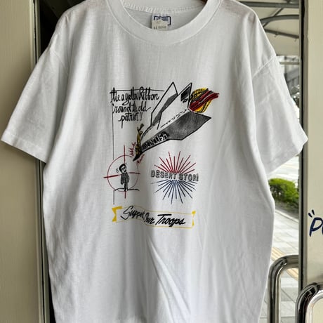 〜90's USA製 Desert Storm Support Our Troops Tシャツ
