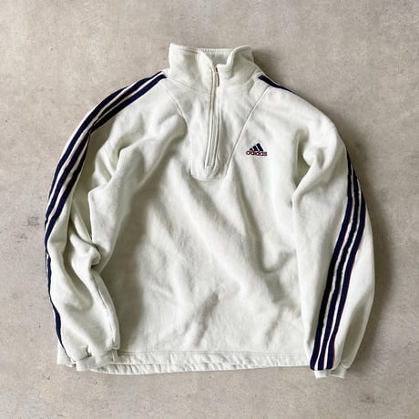 adidasハーフジップスウェット
