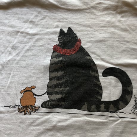 Kliban cat Tシャツ〝WITH DOG〟