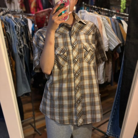 Wrangler チェック柄ウエスタンシャツ