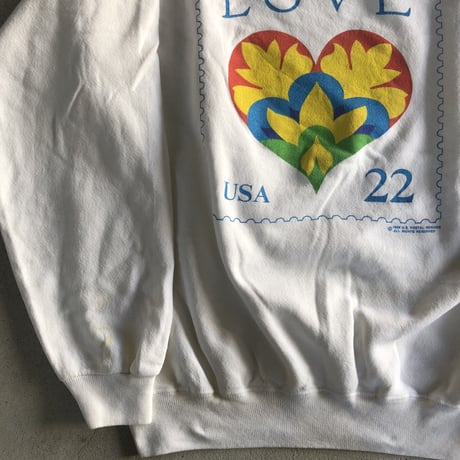 80's USPS 切手プリントスウェット 白