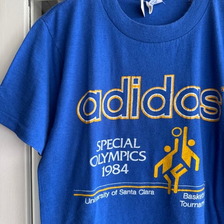 80's adidas プリントTシャツ M