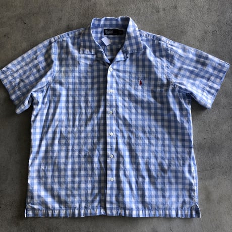 Ralph Lauren  半袖チェックシャツXL