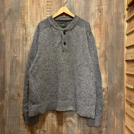 Eddie bauerヘンリーネックコットンニット