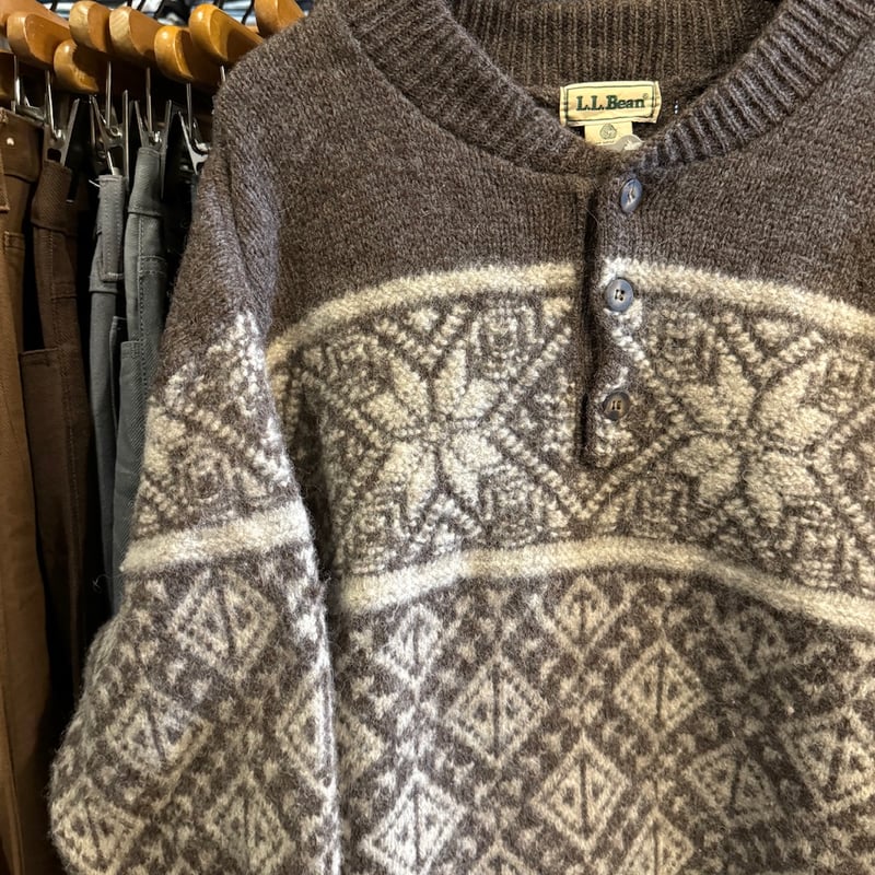 エルエルビーン　スコットランド製　ニット　セーター　北欧柄　美品 スコットランド製 L.L.Bean ノルディックニットセーター | CUSTOM FEVER