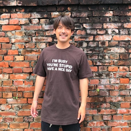 メッセージプリントTシャツ L