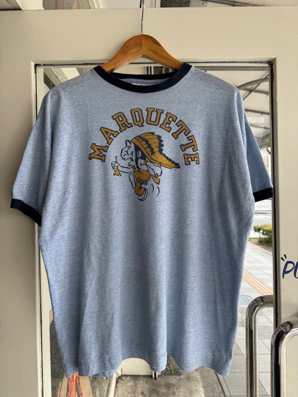 70年代バータグチャンピオン リンガーカレッジTシャツ XL | CUSTOM FEVER