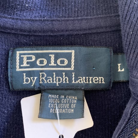 POLOハーフジップコットンニット