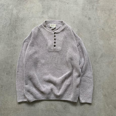 Eddie Bauerヘンリーネックコットンニット