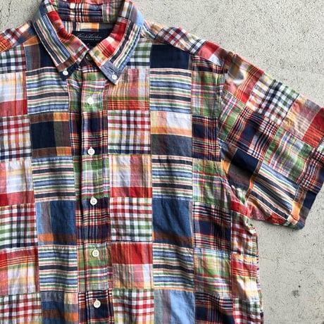 Brooks Brothers 半袖パッチワークシャツ