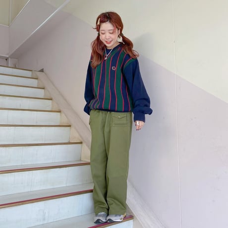 TOMMY HILFIGERストライプコットンニット