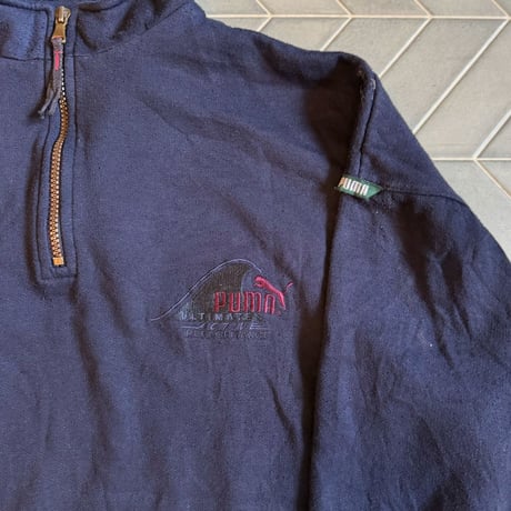 90s PUMA ハーフジップスウェット