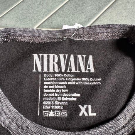 NIRVANA ラグラン七部Tシャツ