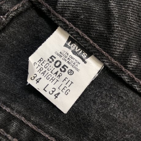 USA製 Levi's505  W34×L34 ブラック