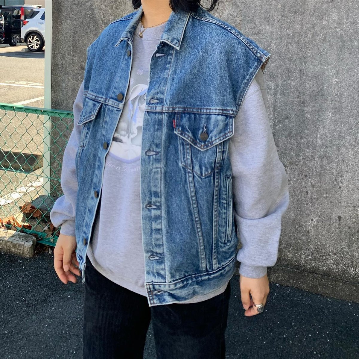 デニムベスト／supreme×levisリメイク デニムベスト／supreme×levisリメイク