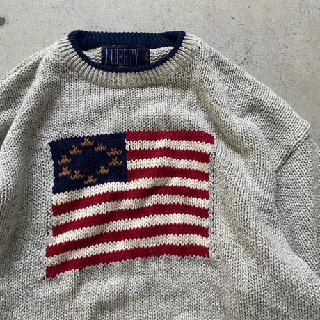 USA製星条旗コットンニット